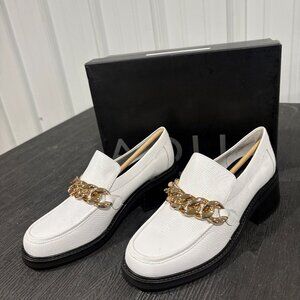 🔥 Brand New Aqua Lizard‑Embossed Chain Loafers – Size 7.5 – Save BIG! 🔥